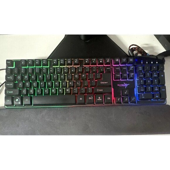 Skytech Wired Light Up Mechanical Gaming Keyboard K-1000  Black - Picture 1 of 12